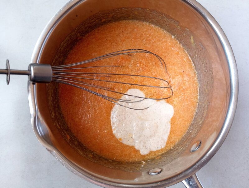 Adding sourdough starter to pumpkin muffin batter
