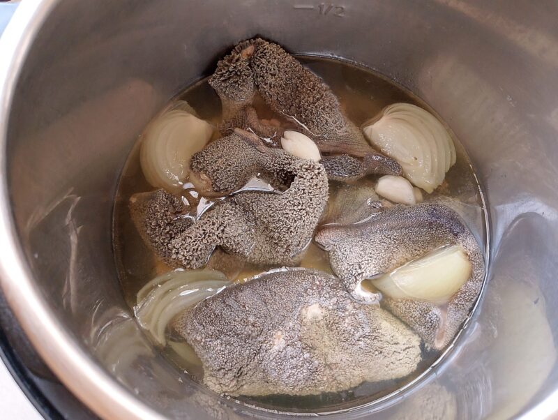 Cooked tripe cooling in instant pot