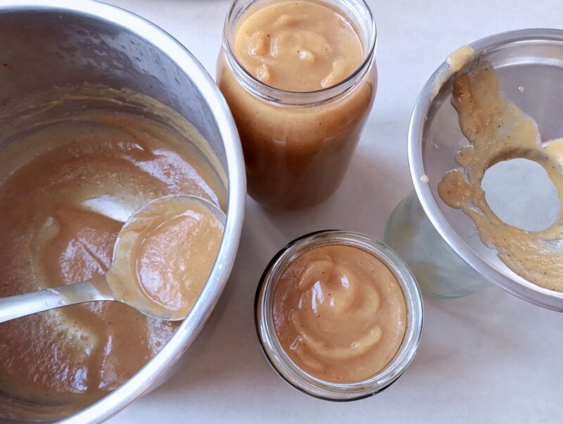 Transferring applesauce from Instant Pot insert into jars